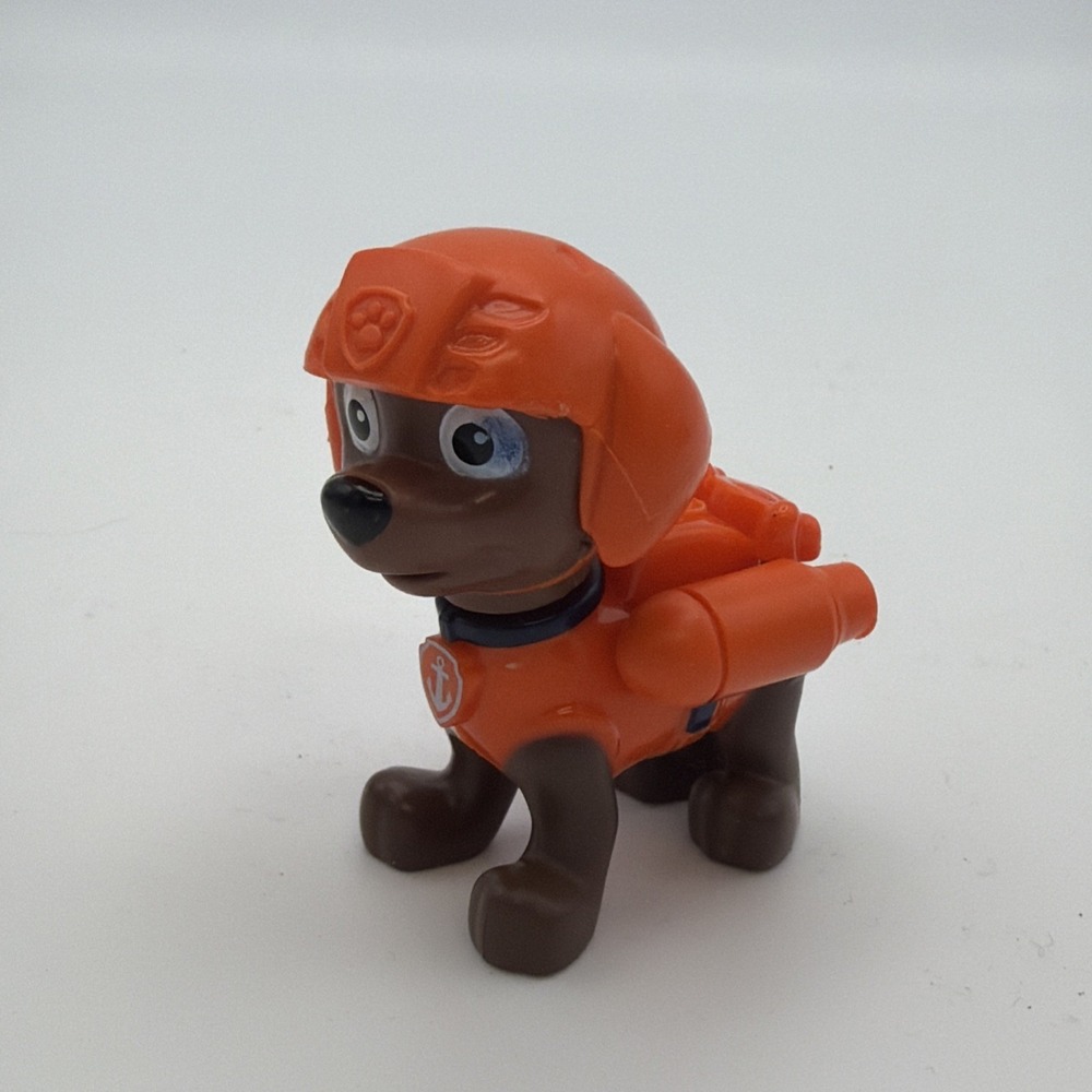 Paw Patrol Zuma Action Pup Figure w/ Scuba Tanks Wheels Pullback Action 2.5"